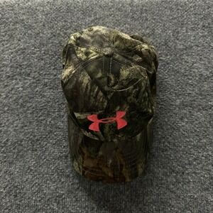 Under Armour Hat Womens OSFA Camo Pink Logo RealTree Snapback Baseball Cap